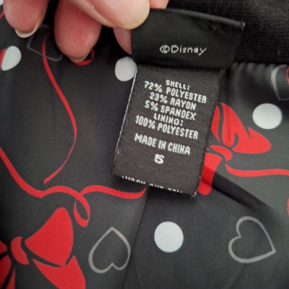 Torrid Disney Collection Minnie Mouse Black Peplum Moto Knit Jacket Plus Sz5 5X - Picture 10 of 11